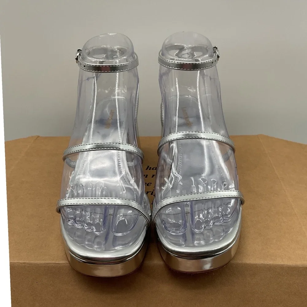 Larroude metallic silver